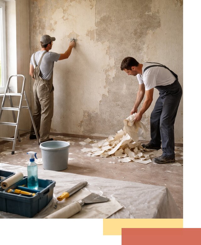 Снятие старых обоев в Кыштыме быстро и качественно