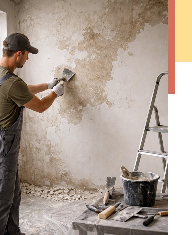 Снятие старой шпаклевки в Кыштыме от 1921 руб. — быстро и недорого | ОТДЕЛОЧНИК-Кшт