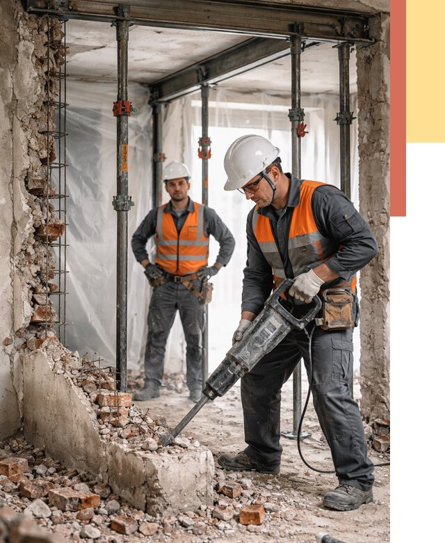 Снос несущих стен в Кыштыме от 10646 руб. — демонтаж несущей стены под ключ | ОТДЕЛОЧНИК-Кшт