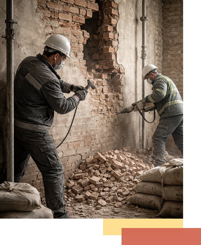 Демонтаж кирпичных стен в Кыштыме быстро и безопасно