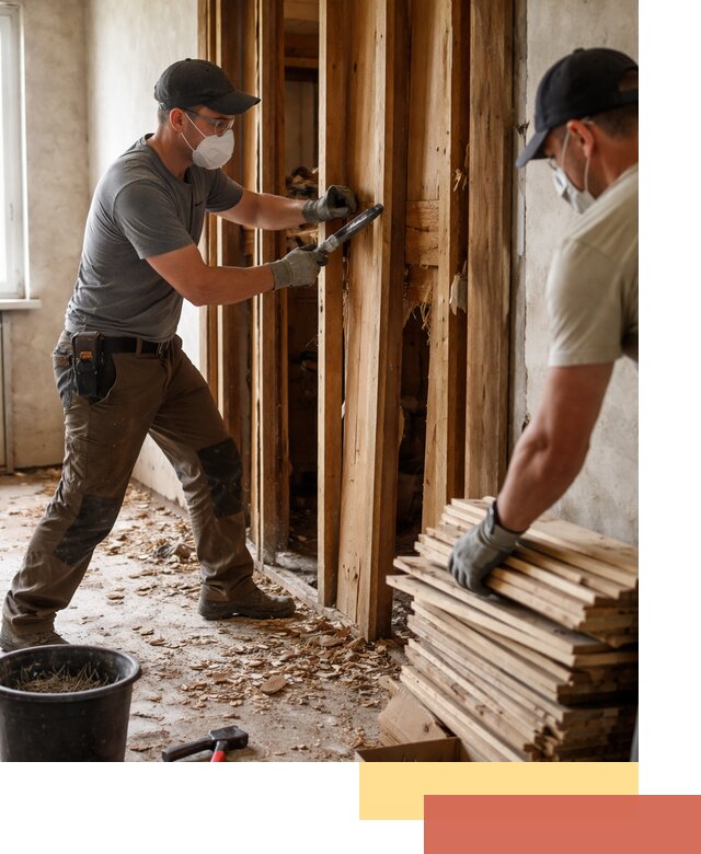 Демонтаж деревянных перегородок в Кыштыме быстро и аккуратно