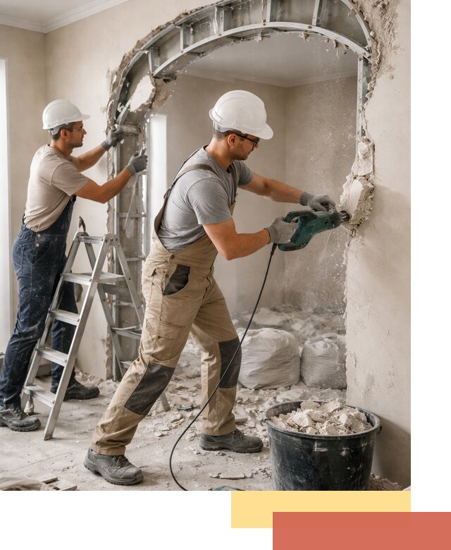 Демонтаж гипсокартонной арки в Кыштыме быстро и аккуратно