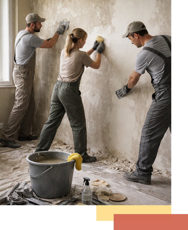 Очистка стен от клея и грунтовки в Кыштыме качественно и быстро