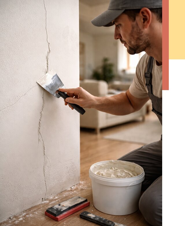 Заделка трещин и сколов в Кыштыме от 2545 руб. — быстро и недорого | ОТДЕЛОЧНИК-Кшт