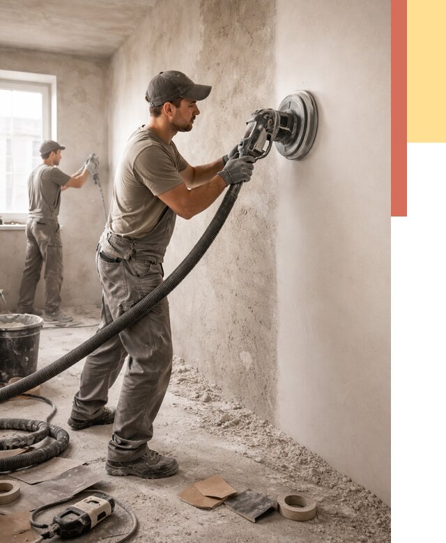 Шлифовка стен в Кыштыме от 1246 руб/м2 — быстро и недорого | ОТДЕЛОЧНИК-Кшт