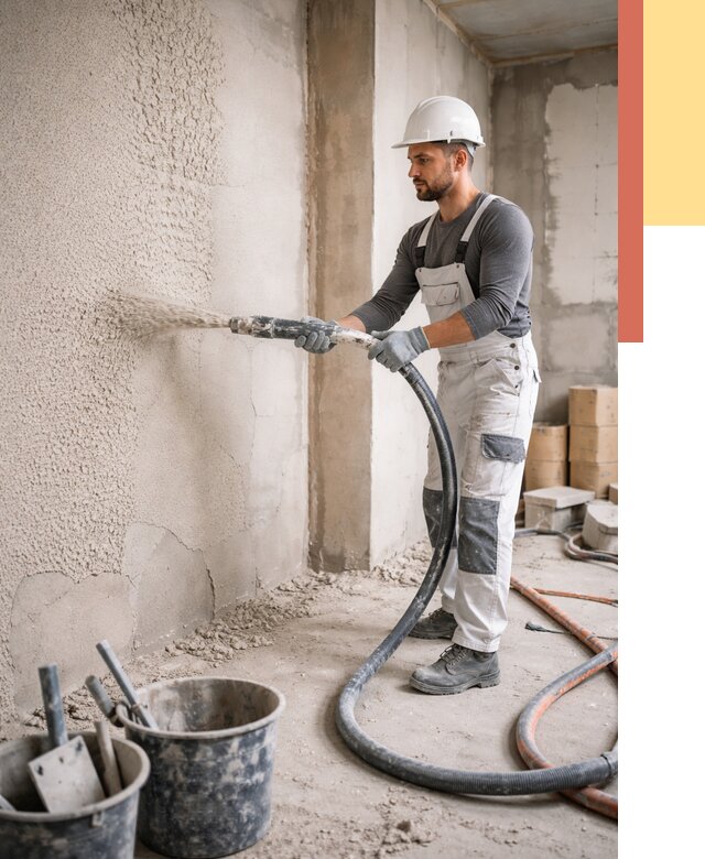 Машинная штукатурка стен в Кыштыме под ключ от 6751 руб./м2 | ОТДЕЛОЧНИК-Кшт