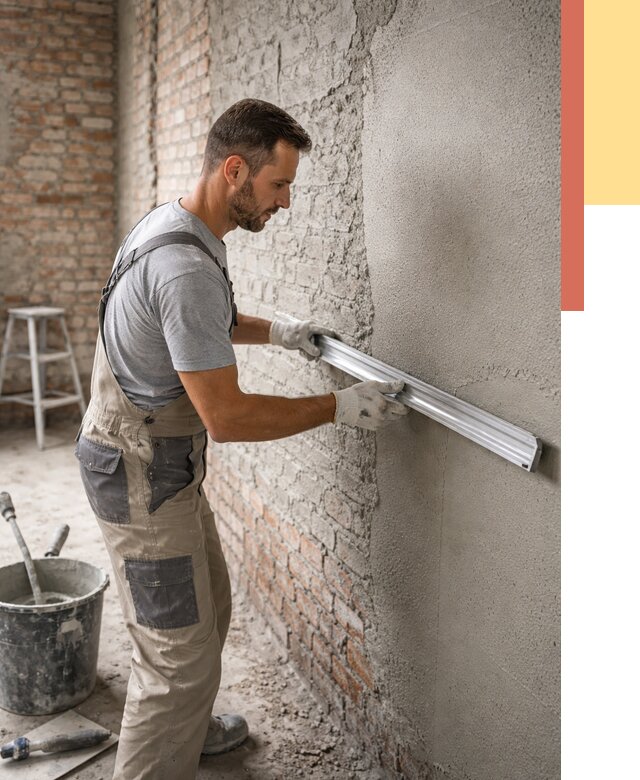 Штукатурка кирпичных стен в Кыштыме от 4674 руб/м2 — быстро и недорого | ОТДЕЛОЧНИК-Кшт