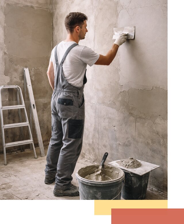 Штукатурка стен в ванной под ключ в Кыштыме