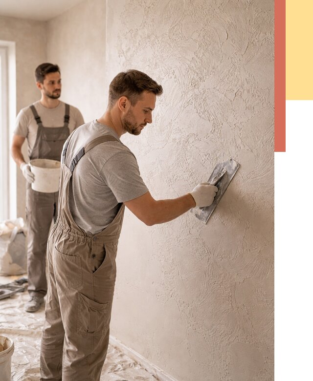 Фактурная штукатурка стен в Кыштыме от 4362 руб./м² — заказать под ключ | ОТДЕЛОЧНИК-Кшт