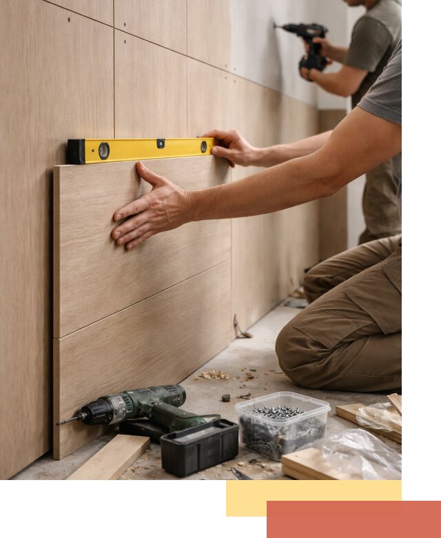 Профессиональный монтаж МДФ панелей на стены в Кыштыме