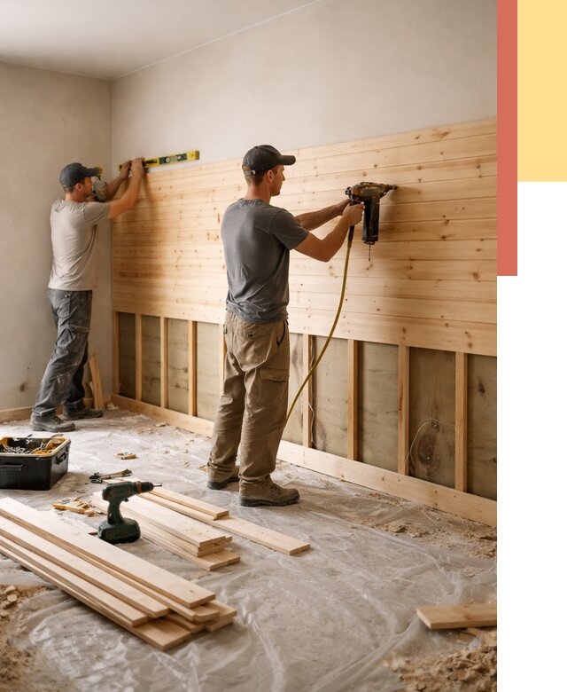 Монтаж деревянной вагонки на стены в Кыштыме от 7790 руб. | Услуги монтажа вагонки | ОТДЕЛОЧНИК-Кшт