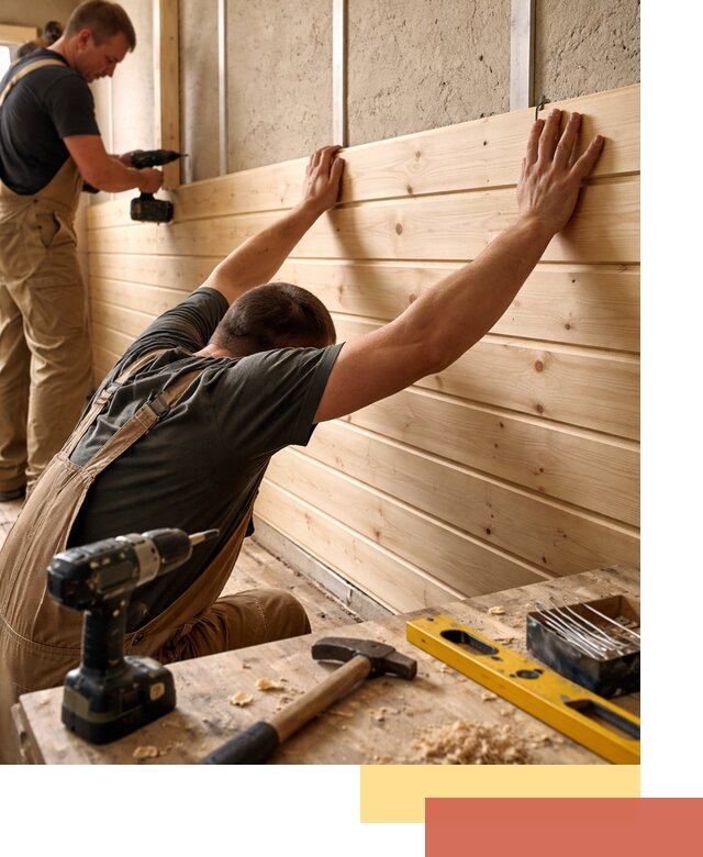 Монтаж деревянной вагонки на стены в Кыштыме быстро и качественно