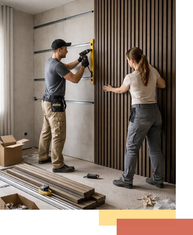 Монтаж реечных панелей на стены в Кыштыме