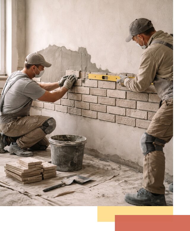 Монтаж декоративного кирпича профессионально в Кыштыме