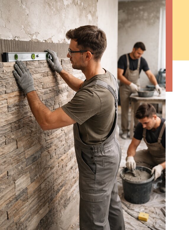 Монтаж искусственного камня в Кыштыме от 4674 руб. под ключ | ОТДЕЛОЧНИК-Кшт