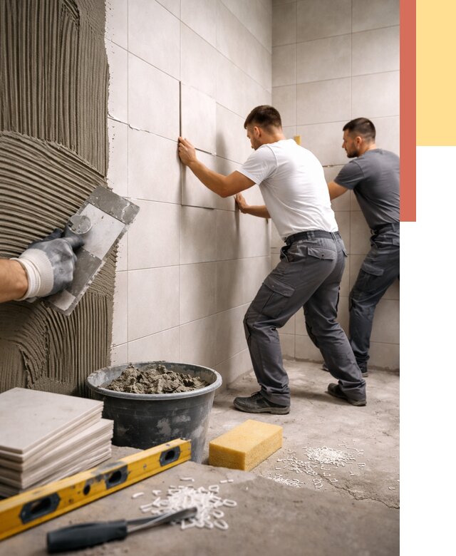 Укладка плитки на стены в Кыштыме от 883 руб. — качественно и недорого | ОТДЕЛОЧНИК-Кшт