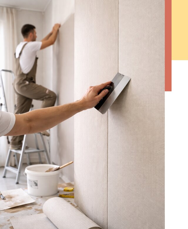 Поклейка текстильных обоев в Кыштыме от 4674 руб. под ключ | ОТДЕЛОЧНИК-Кшт