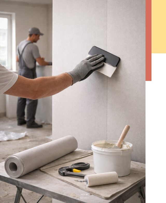 Поклейка обоев под покраску в Кыштыме от 3635 руб. за м2 | ОТДЕЛОЧНИК-Кшт