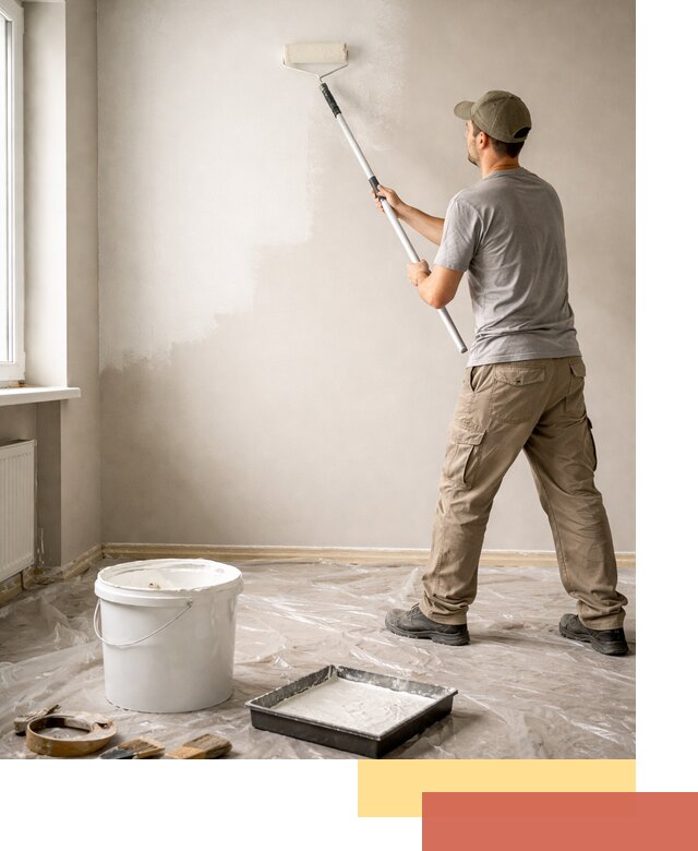 Покраска стен латексной краской в Кыштыме качественно и быстро