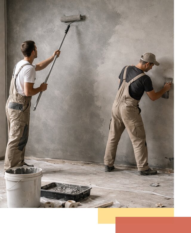 Покраска стен под бетон в Кыштыме профессионально и недорого