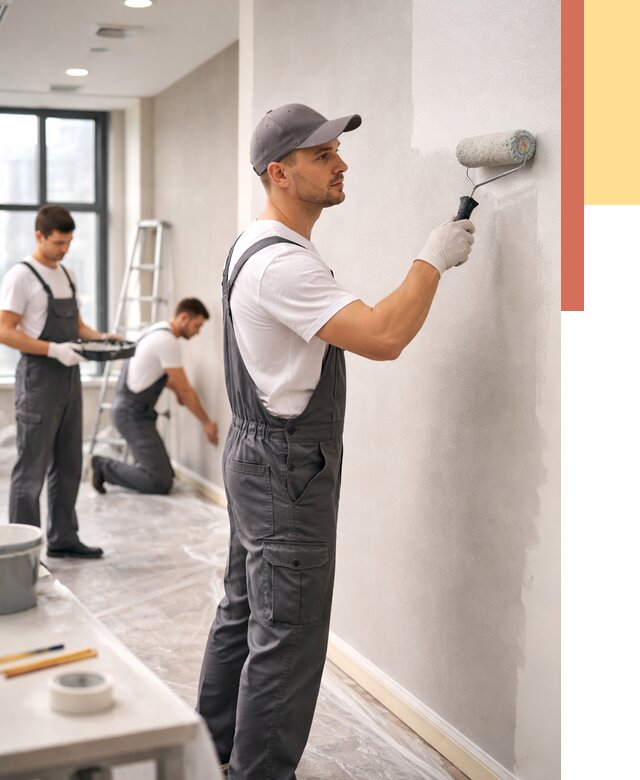 Покраска стен в офисе в Кыштыме от 8828 руб. — быстро и недорого | ОТДЕЛОЧНИК-Кшт