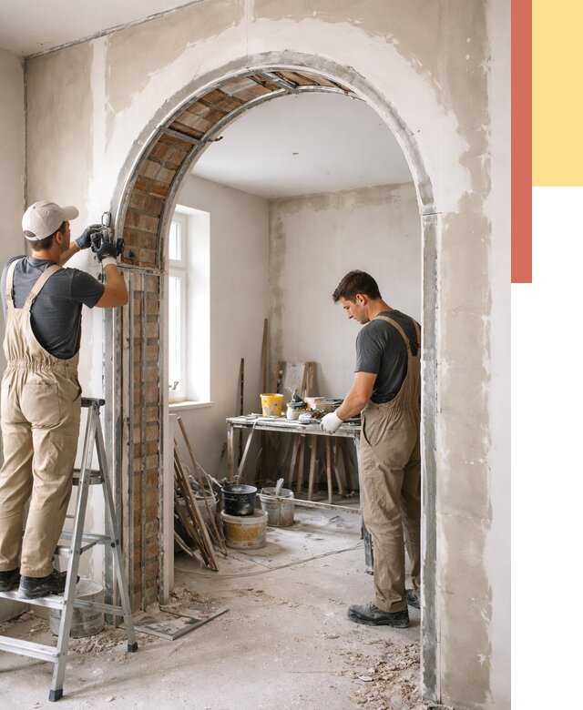 Устройство арочного проема в Кыштыме от 9867 руб. под ключ — быстро и недорого | ОТДЕЛОЧНИК-Кшт