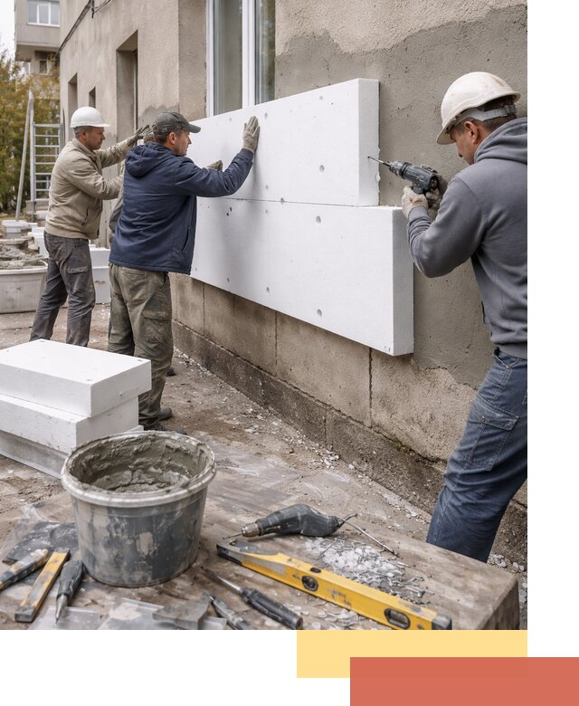 Утепление наружных стен пенопластом в Кыштыме