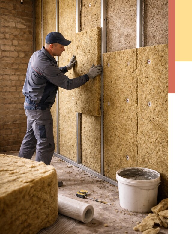 Утепление стен минватой в Кыштыме от 1402 руб./м2 — недорого и быстро | ОТДЕЛОЧНИК-Кшт