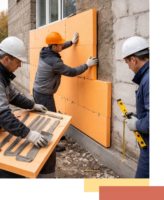 Утепление фасада пеноплексом под ключ в Кыштыме