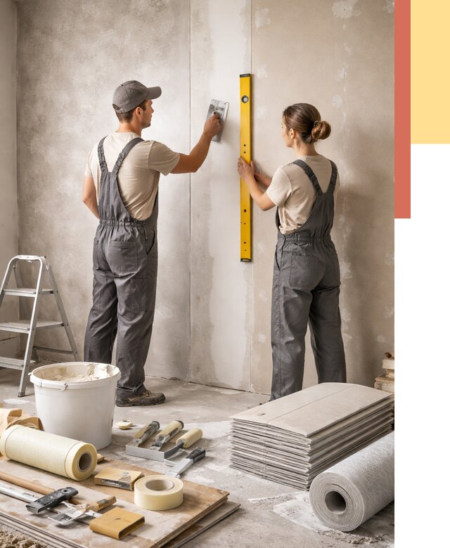 Отделка стен в Кыштыме от 1558 руб/м² — недорого, быстро, под ключ | ОТДЕЛОЧНИК-Кшт