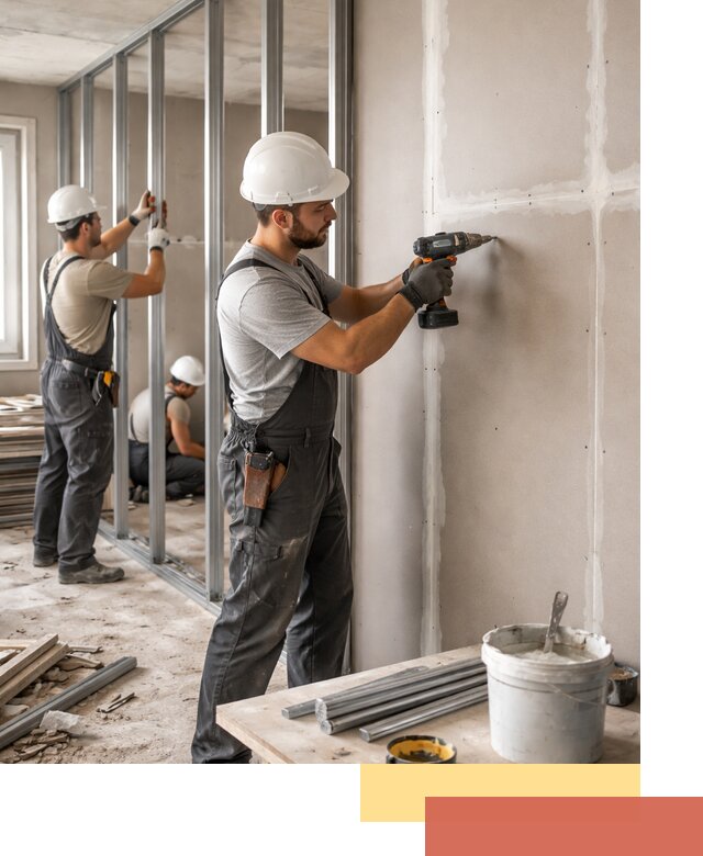 Перегородки из огнестойкого гипсокартона в Кыштыме под ключ