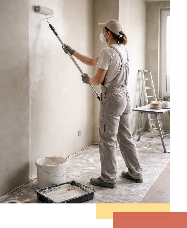 Покраска перегородок из гипсокартона в Кыштыме качественно и недорого