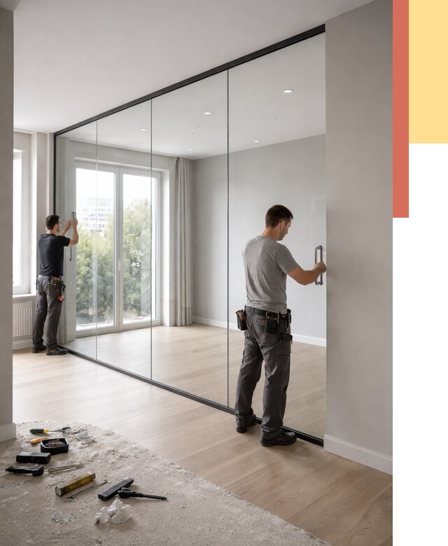 Изготовление стеклянных перегородок в Кыштыме от 12827 руб. под ключ | ОТДЕЛОЧНИК-Кшт