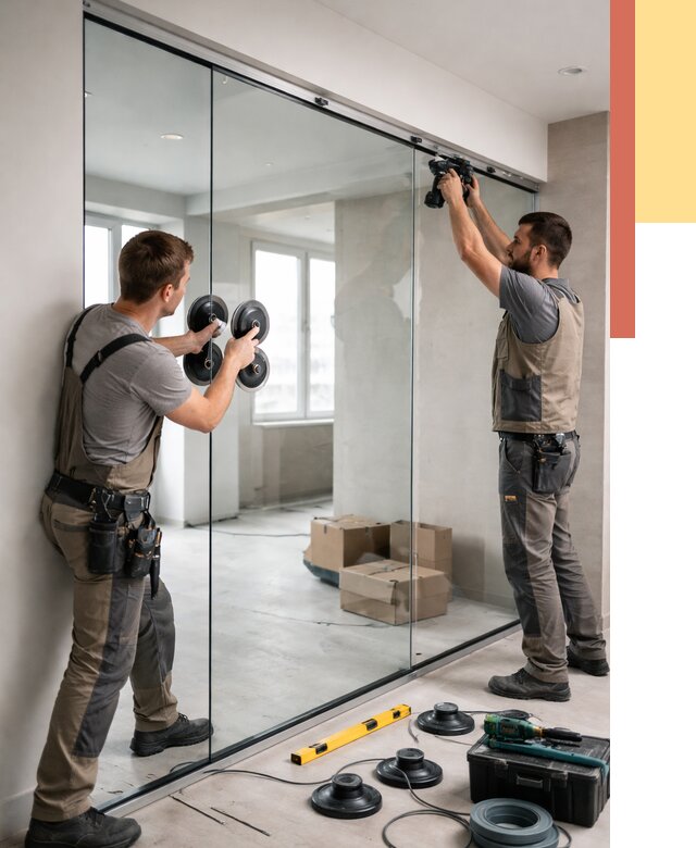 Монтаж стеклянных перегородок в Кыштыме от 6751 руб. | ОТДЕЛОЧНИК-Кшт