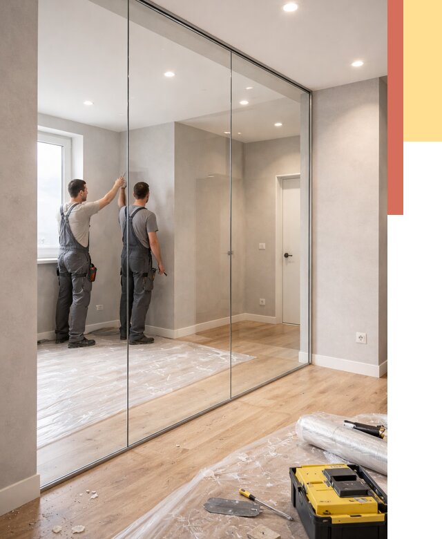 Безрамные стеклянные перегородки в Кыштыме — монтаж от 9867 руб. | ОТДЕЛОЧНИК-Кшт