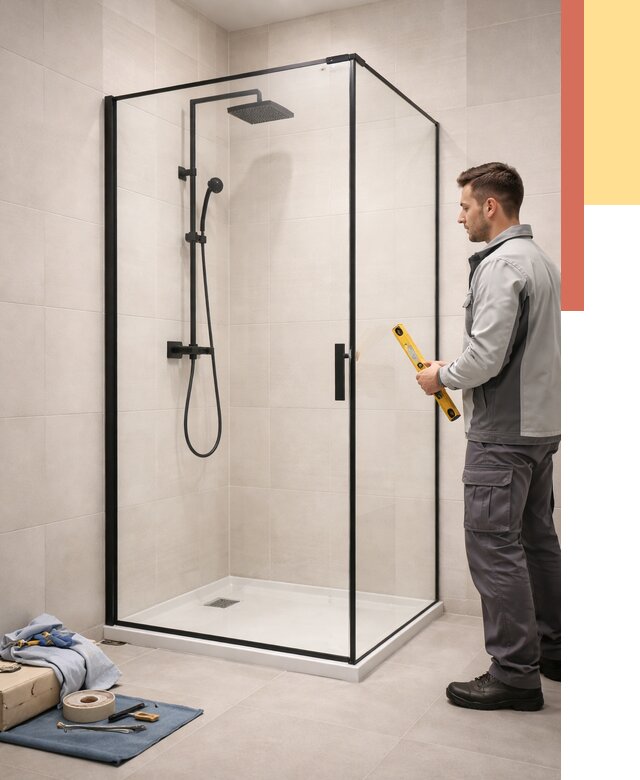 Стеклянные перегородки для душа в Кыштыме от 12983 руб. | Монтаж под ключ — ОТДЕЛОЧНИК-Кшт