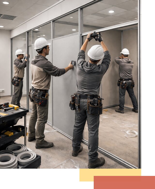 Мобильные офисные перегородки под ключ в Кыштыме