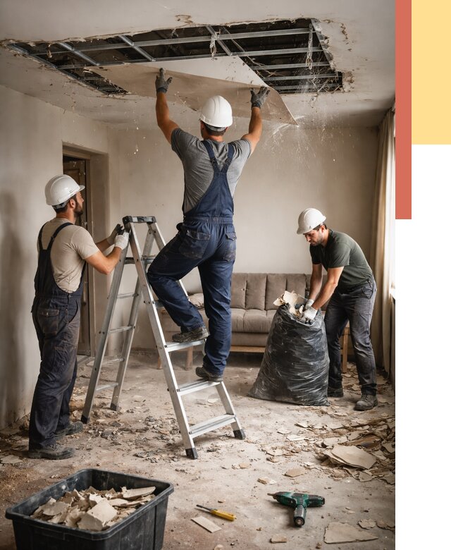 Демонтаж гипсокартонного потолка в Кыштыме от 436 руб. за м2 — ОТДЕЛОЧНИК-Кшт