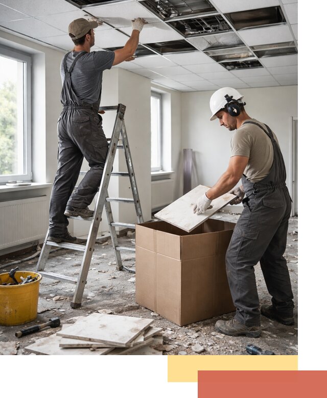 Демонтаж потолочной плитки в Кыштыме быстро и аккуратно