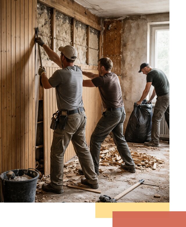 Демонтаж вагонки и вывоз материалов в Кыштыме