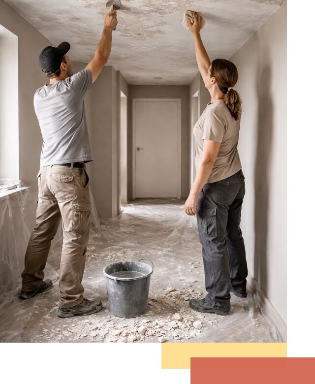 Удаление побелки с потолка в Кыштыме — быстро и аккуратно