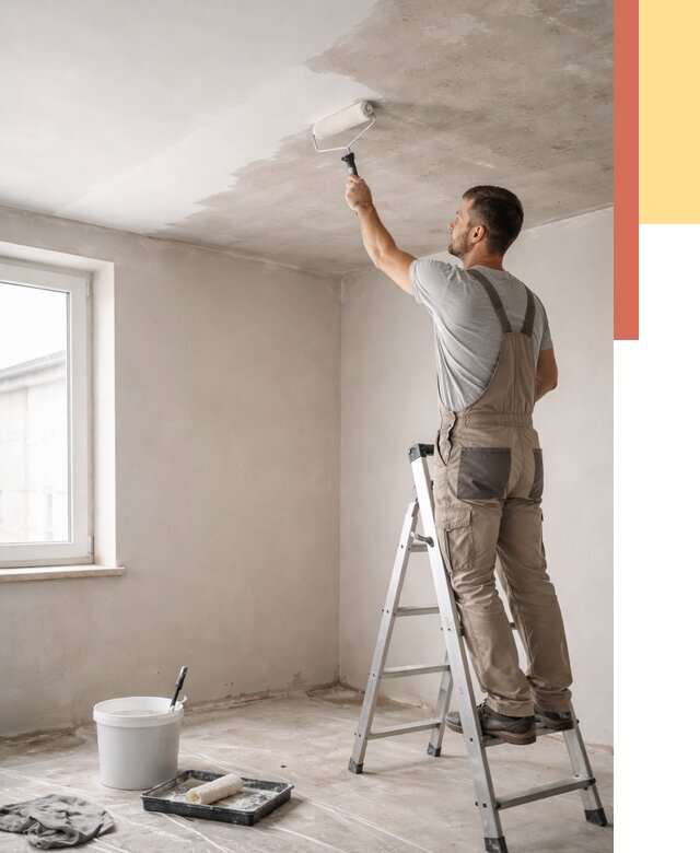 Грунтовка потолка в Кыштыме от 2597 руб. — быстро и недорого | ОТДЕЛОЧНИК-Кшт