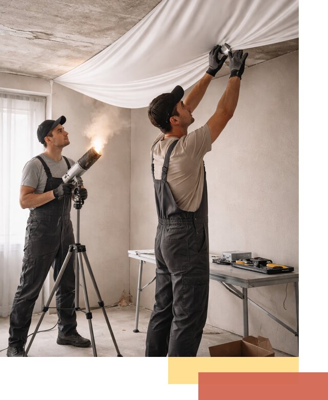 Установка натяжного потолка под ключ в Кыштыме