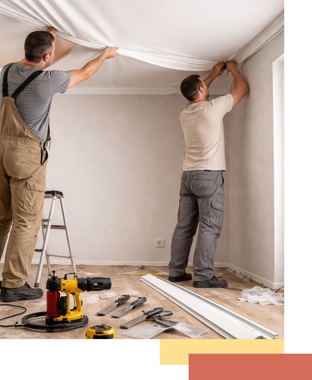 Монтаж ПВХ натяжного потолка в Кыштыме качественно и быстро