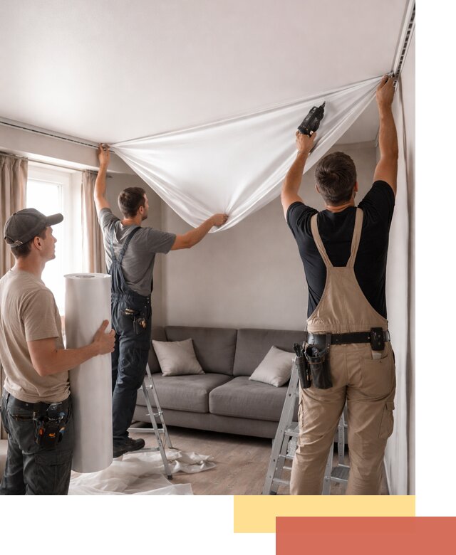 Монтаж сатинового натяжного потолка в Кыштыме качественно и быстро