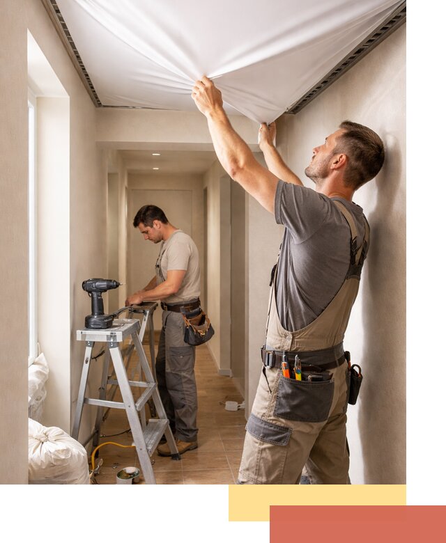 Монтаж натяжного потолка в прихожей в Кыштыме