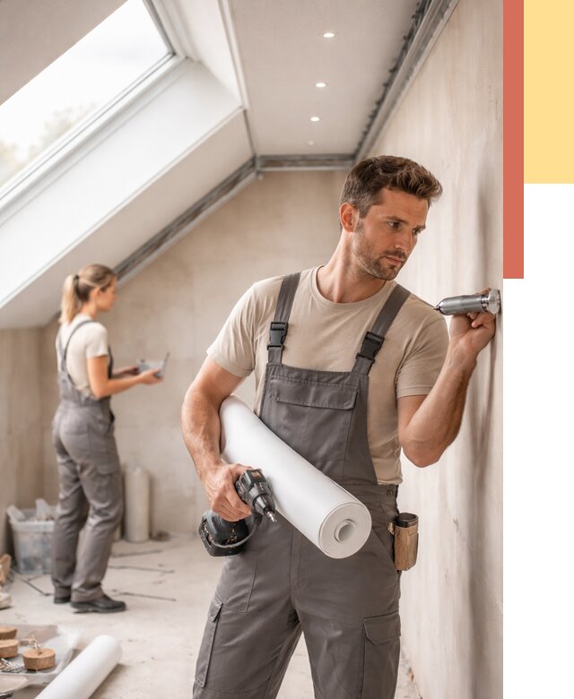 Монтаж натяжного потолка на мансарде в Кыштыме от 3635 руб. | ОТДЕЛОЧНИК-Кшт