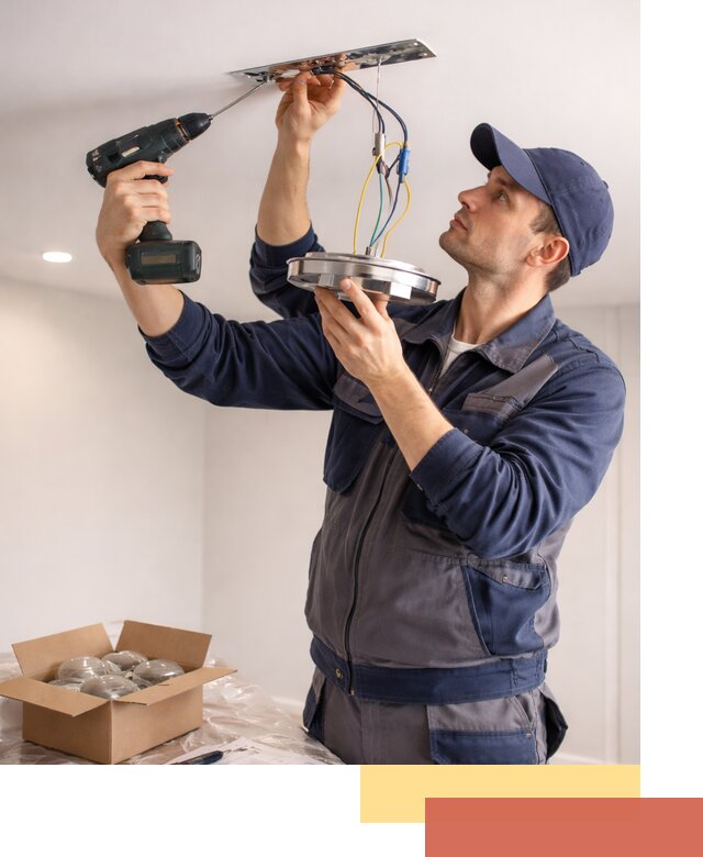 Установка люстры в натяжной потолок в Кыштыме