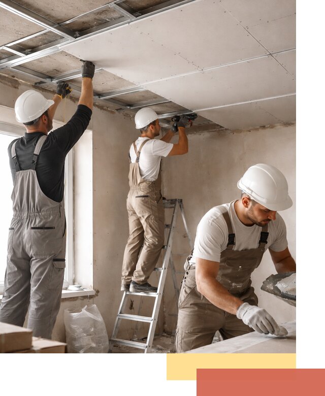 Одноуровневый потолок из гипсокартона в Кыштыме — монтаж и отделка