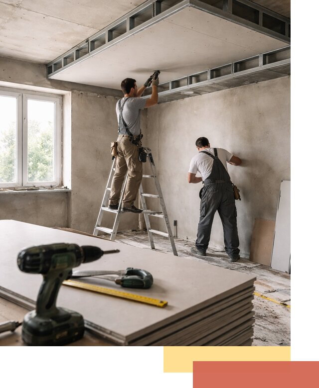 Двухуровневый потолок из гипсокартона в Кыштыме